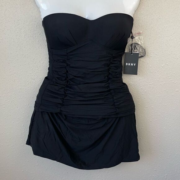 NWT DKNY Tankini Top and Matching Swim Skirt Sizes XS,S,M,L,XL,XXL - Picture 1 of 6